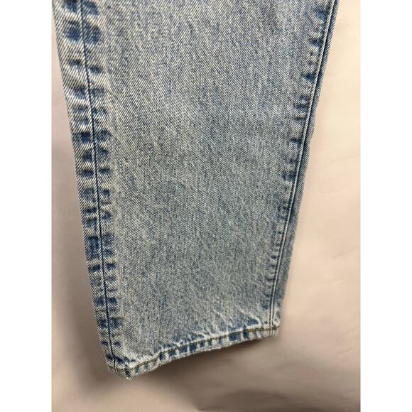 American Eagle 90s Straight Jeans Light Wash Distressed Cotton Denim Ripped - Picture 8 of 15